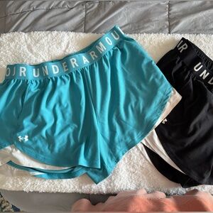 Under Armour Turquoise and Black Shorts Set